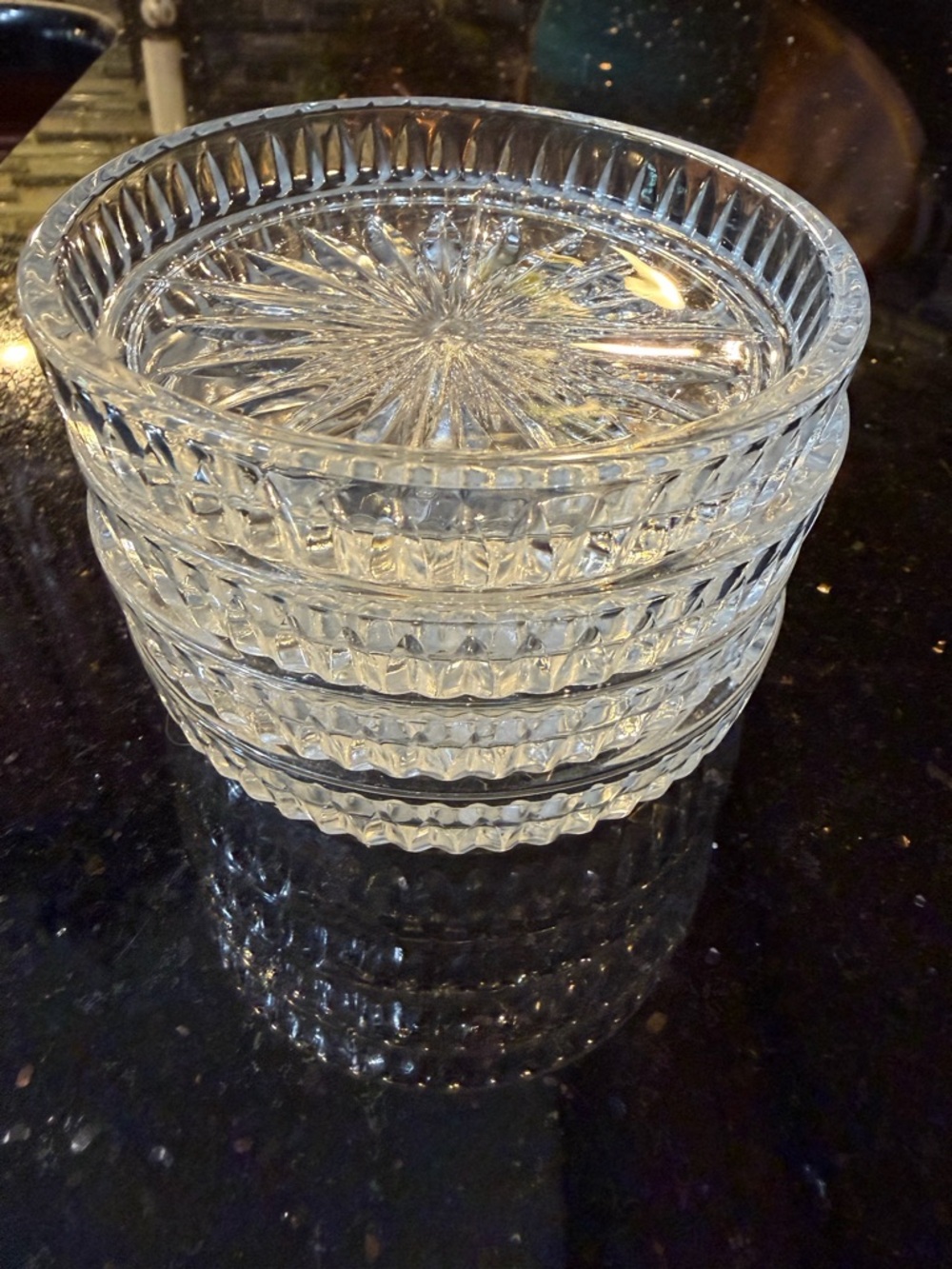 Princess House crystal coasters